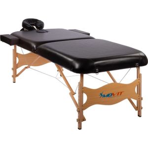 TABLE DE MASSAGE - TABLE DE SOIN MOVIT Table de massage de luxe 80cm, table pliable, légère et portable, noire