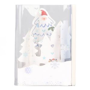 CARTE CORRESPONDANCE Qiilu carte pop-up de Noël Cartes de Vœux de Vacan