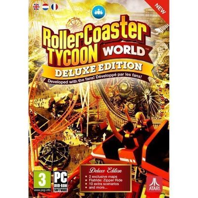 Jeu PC RollerCoaster Tycoon World - Version Française, Très Bon état, édité Par Atari