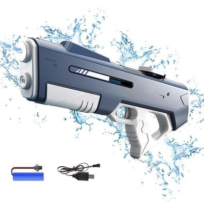 Pistolet à Eau Électrique 500CC – Portée 8-10m, Flash Et Batterie USB – Été Enfants/Adultes