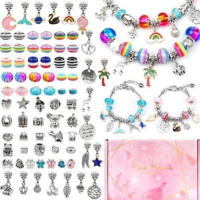 1150 Grains de Perles en Acrylique Bricolage Jouets Educatifs pour la Fabrication DIY de Bracelet Collier Bijoux pour Enfants Fille - Jeux - Jouets