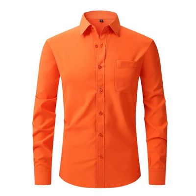 Pull Tom Tailor coton droite avec manches longues et col camionneur orange