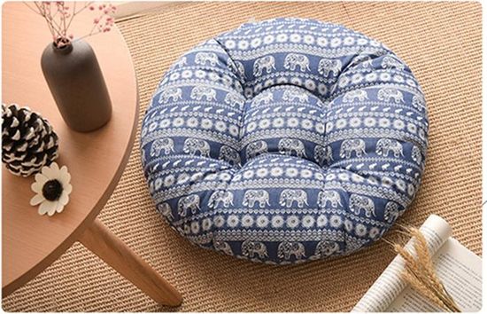 TWLEAR Lot De 2 Coussins De Chaise Ronds Touffetés Avec