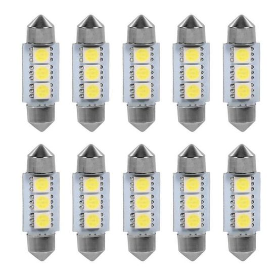 Ampoules LED 36mm Xnourney - 4pcs - Pour Lumière Intérieure Voiture - Blanc - Canbus Sans Erreur