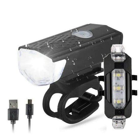 Kit Phares Avant Et Arrière BBB Cycling Spirit – Rechargeable USB, étanche – 30 Lumens Avant, 12 Lumens Arrière – Pour Vélo
