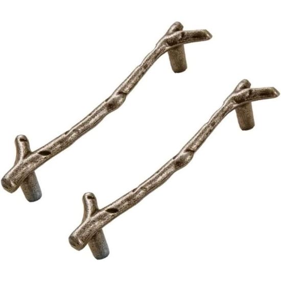 Lot De 2 Poignées De Meuble GIVBRO En Cuivre (alliage De Zinc) Avec Vis, Entraxe 96 Mm, Pour Tiroirs Et Armoires