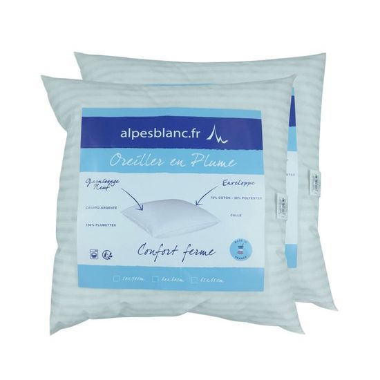 Alpes Blanc - Almohada Antiácaros (45 X 70 Cm, 2 Unidades 