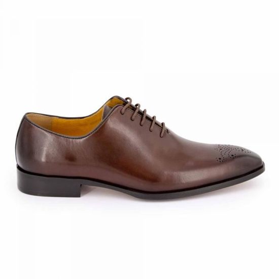 Chaussure cuir richelieu milano noir Homme PASCAL MORABITO Marron