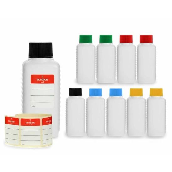 20 Bouteilles Plastique 120ml Avec Bouchon Noir - Applicateur Vide Pour Peinture, Résine, Art - MUKLEI