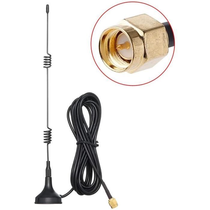 2.4Ghz Antenne WiFi Connecteur Mâle SMA Avec Base Magnétique