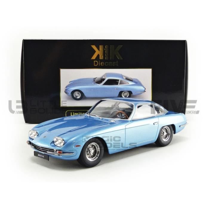 Voiture Miniature de Collection - KK SCALE MODELS 1/18 - LAMBORGHINI 400 GT 2+2 - 1965 - Light Blue Metallic - 180391BL