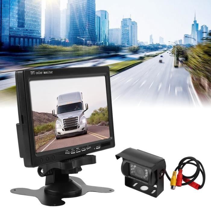 Kit de caméra de recul 7in IR LED Rearview renversant de secours de caméra de stationnement pour l'autobus de camion de voiture