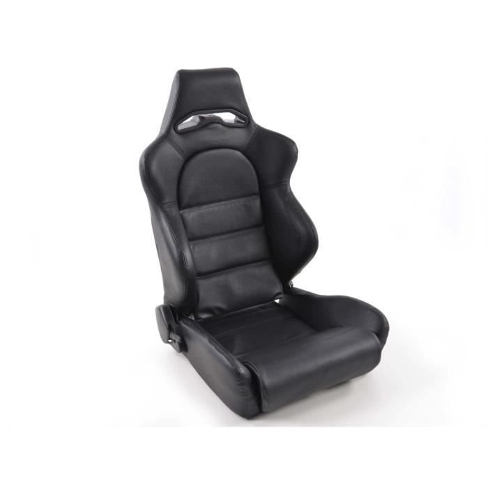 Paire de siege baquet Edition 1 Noir Simili cuir inclinable rabattable