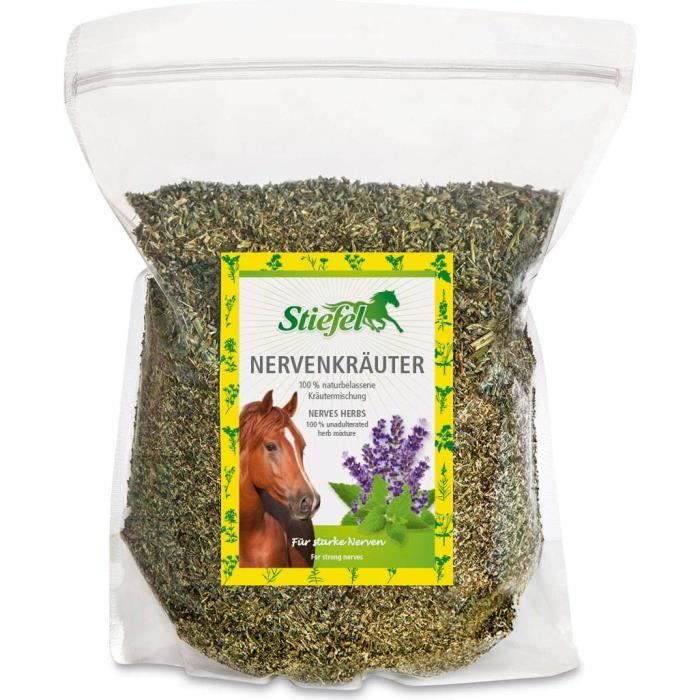 Alimentation pour cheval Stiefel Silencio - Mélange d'herbes - Pour les nerfs forts, en cas de stress, nervosité, irritabilité