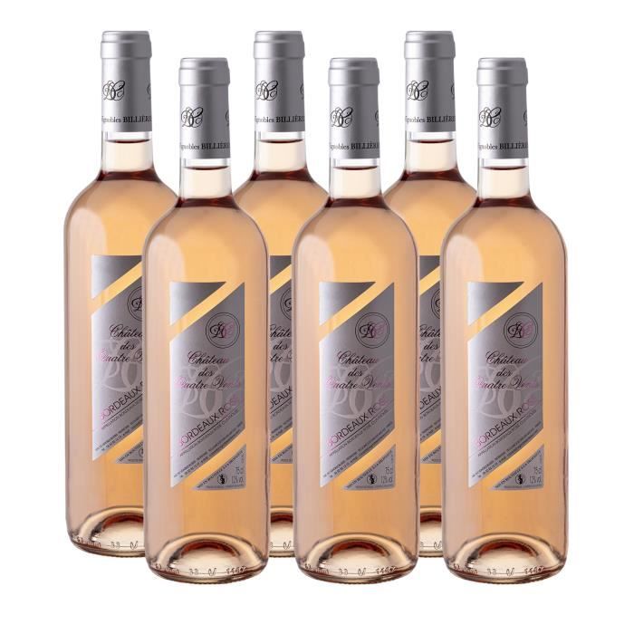 Lot de 6 bouteilles Grand Vin de Bordeaux Rosé Château des Quatre vents