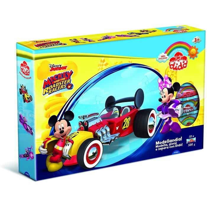Pâte à modeler Didò modellandia Mickey Mouse and The Roadster Racers pâte de modelage et Jouer, Couleurs Assorties, 3455 56644