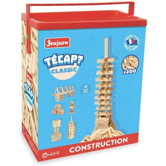 VEHICULE A CONSTRUIRE ENGIN TERRESTRE A CONSTRUIREJeujura - 8332- Jeux de Construction-Tecap Baril de Planchettes Classic - 2057