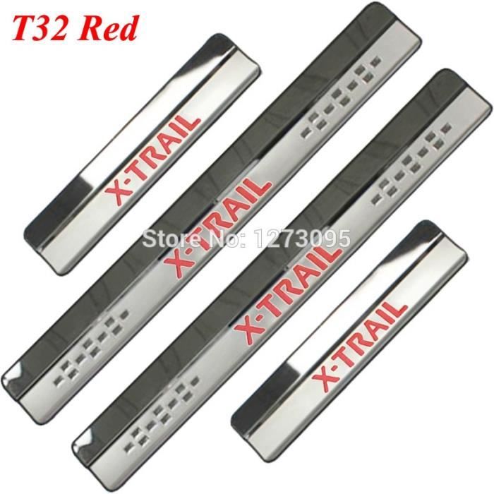 T32 Red 2014 to 2020 -Plaques de protection de porte en acier inoxydable, accessoires de style pour Nissan x trail XTrail T32 T31 20