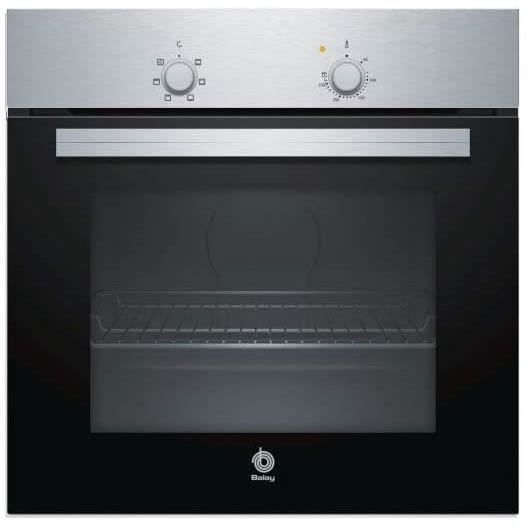 Balay 3HB1000X0 Four multifonction 5 fonctions avec indicateur lumineux 71 l 60 cm Inox de base Noir/acier inoxydable