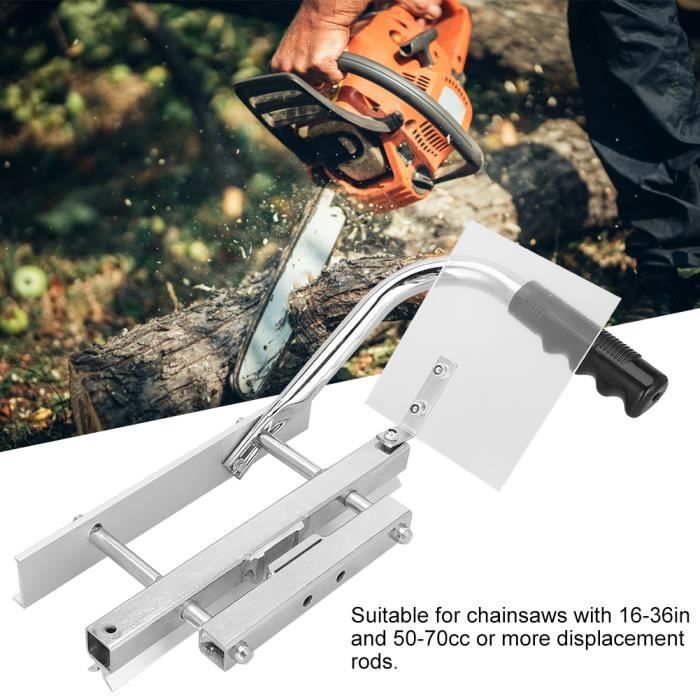 DUOKON Cadre Portable de Moulin à Tronçonneuse en Alliage d'Aluminium Accessoire de Barre de Fraisage Outil de Coupe de Bois-TIP