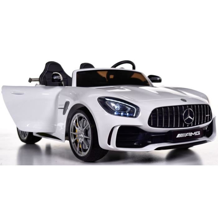 EROAD - Mercedes GTR AMG 2 places Blanc - 12V - Roues gomme - MP3