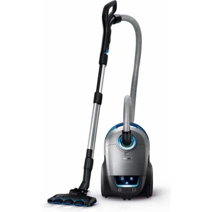 PHILIPS FC8955/09 Aspirateur traineau avec sac Performer Ultimate - Capacité 5L - AAA - Avec brosse TriActive LED