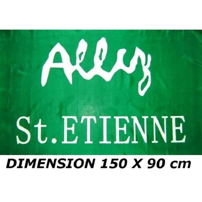 DRAPEAU 150 X 90 cm SAINT ETIENNE - ALLEZ LES VERTS ASSE - No Fanion Maillot écharpe Casquette ...