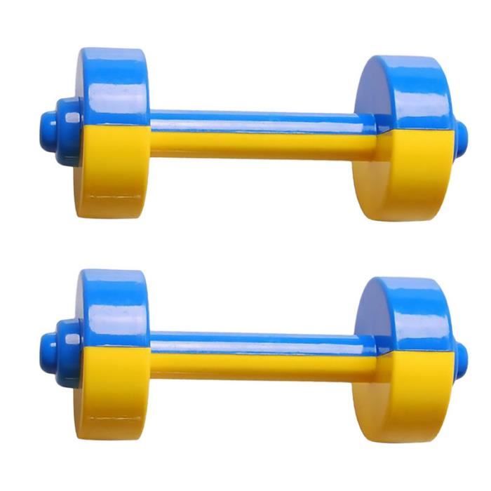 1 Paire Enfants Haltère Jouet En Plastique Fitness Haltérophilie Équipement De Gymnastique Accessoires BARRE - HALTERE - POIDS