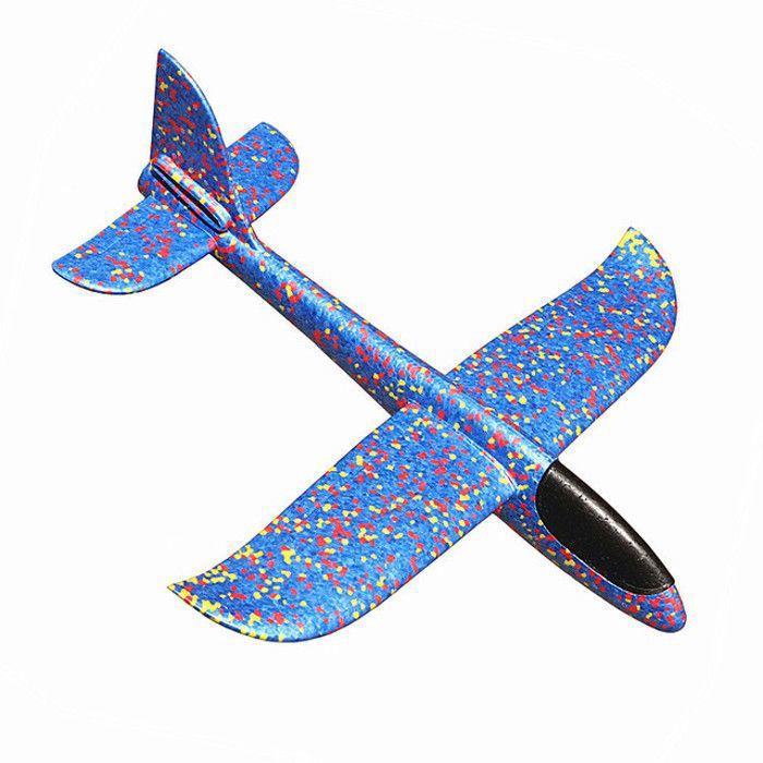 Cadeau Anniversaire Jouet Lanceur Avion Doloowee 4-en-1 - Avions Mousse LED - 3 Modes Vol - Enfants 3-12 Ans - Bleu+Vert Jouet Extérieur LED
