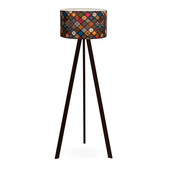 Lampadaire lampe lumière luminaire hauteur 140 cm E27 noir / multicolore 03_0007298