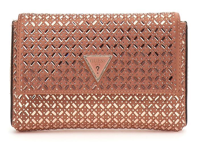 GUESS Sac de soirée bronze pour femme - Zalina Mini Pouch Bronze 298804