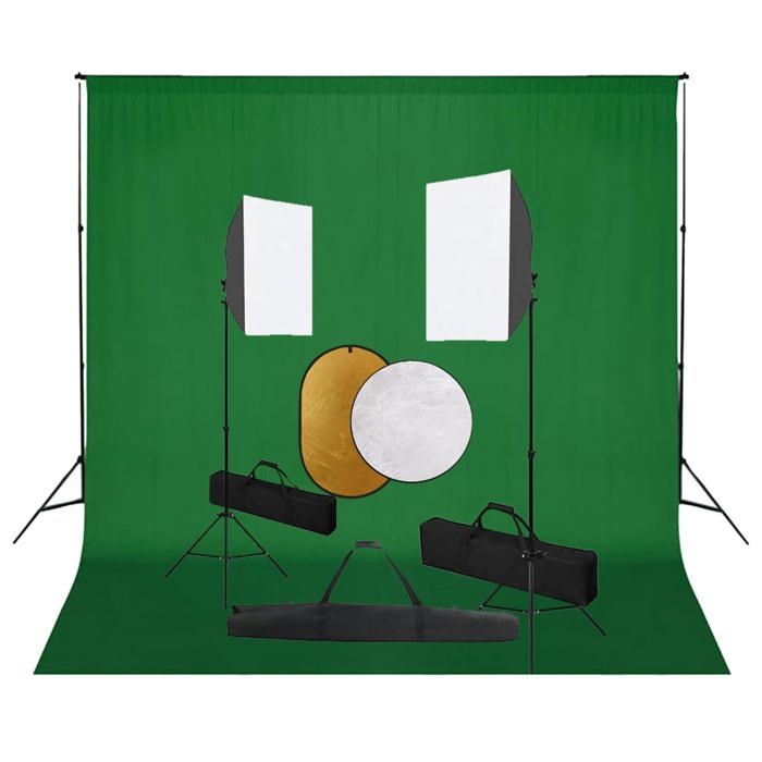 Kit de studio photo professionnel boîte a lumiere toile de fond vert et ...