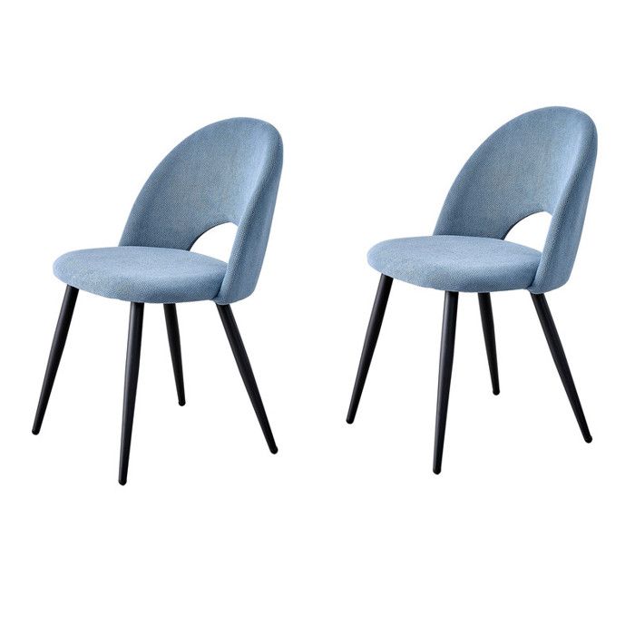 BenyLed Lot de 2 Chaises de Salle à Manger en Velours Matty Chaise de Cuisine pour Salle à Manger Bureau Les Cafés Bleu