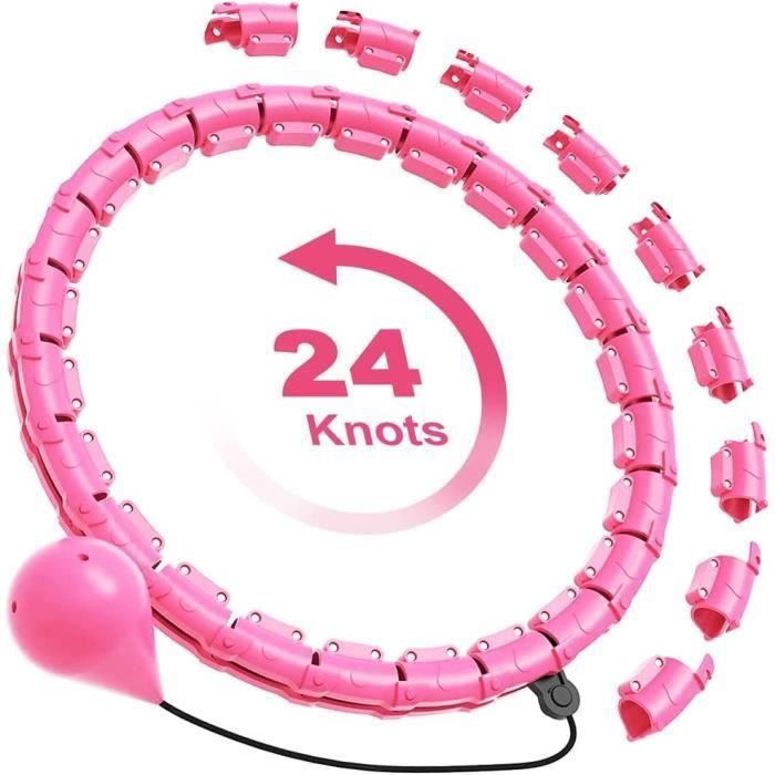 Relaxdays Cerceau Hula Hoop, 95 Cm, Accessoire De Fitness Pour Adultes 900 G Pour Maigrir Musculation Rosegris 52843842