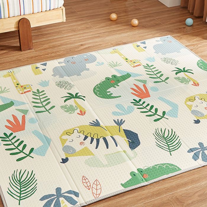 CASABEL Tapis d’Éveil Bébé 180×200 cm – Pliable Imperméable Épais Motifs Jungle Grande Taille et Rangement Facile