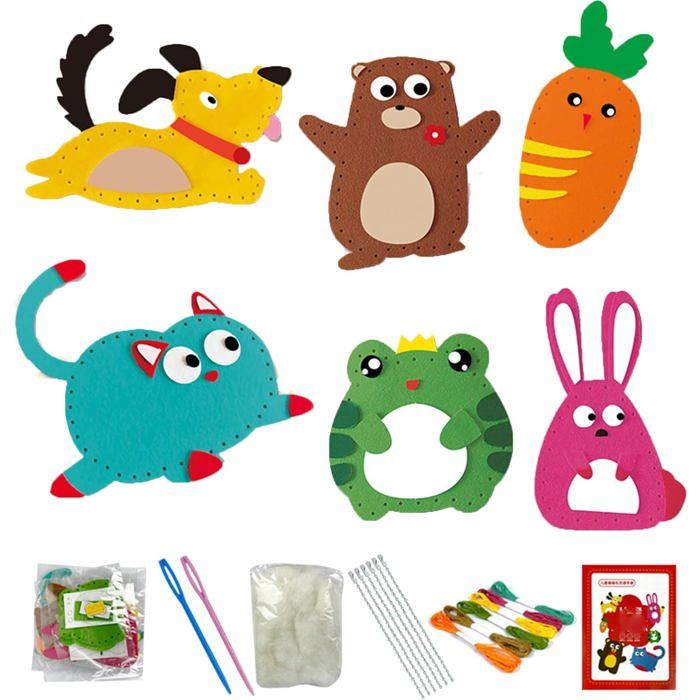 Kit couture maternelle Licorne – Sac à dos, bavoirs et sac bibliothèque à coudre