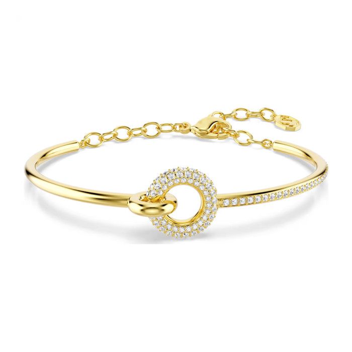 Jonc - Swarovski - Bracelet jonc Swarovski Dextera doré - Couleur de la matière:Jaune - Jaune