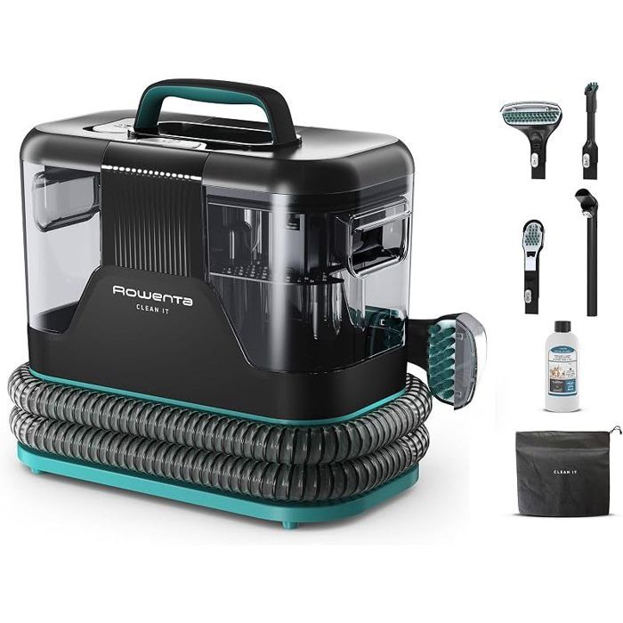 Shampouineuse Détacheur Nettoyeur de Tache Rapide et Facile Intérieur de Voiture 750W Bleu/Noir