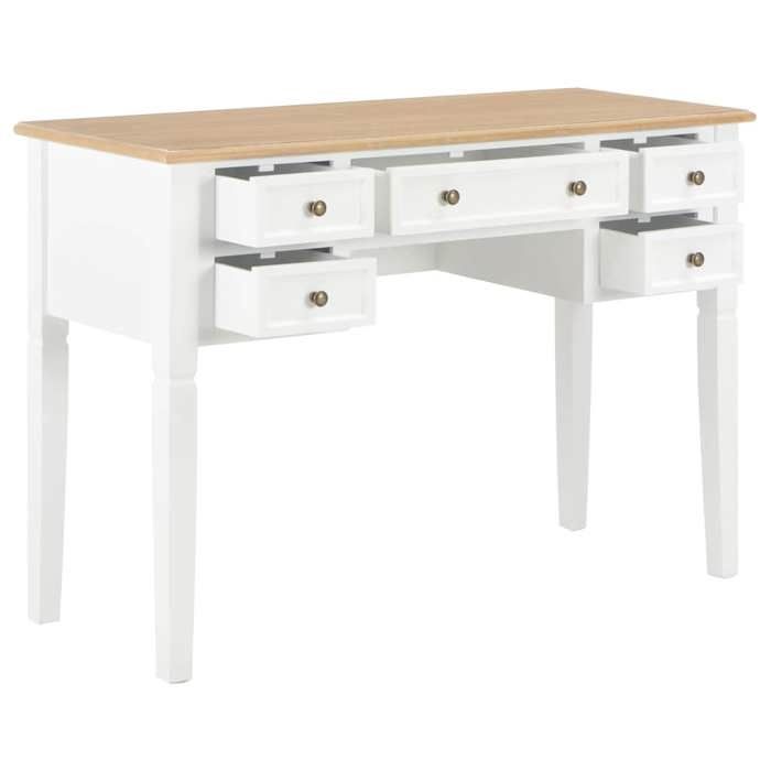 VIDAXL - Meuble de bureau - Bureau Blanc 109 5x45x77 5 cm - Bois_302