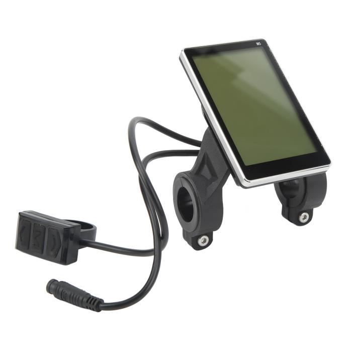 Cikonielf Affichage de vélo électrique cran LCD , 24V 36V 48V 60V Universal M5 LCD Display avec Connecteur sport pour