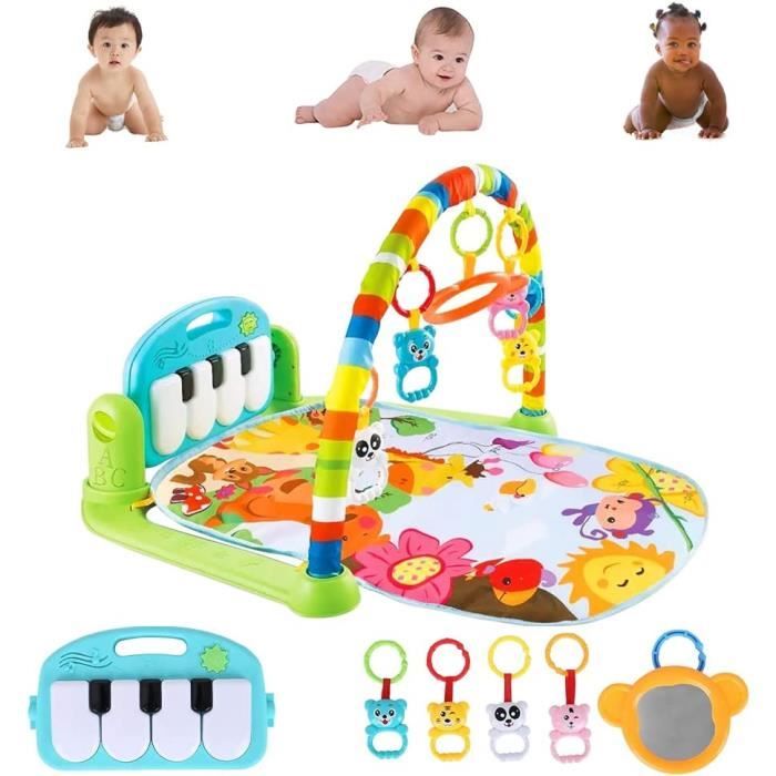 Tapis D'éveil Bébé Avec Piano Musical - Arche De Jeu, Jouets Suspendus - Développement Sensoriel 0-12 Mois