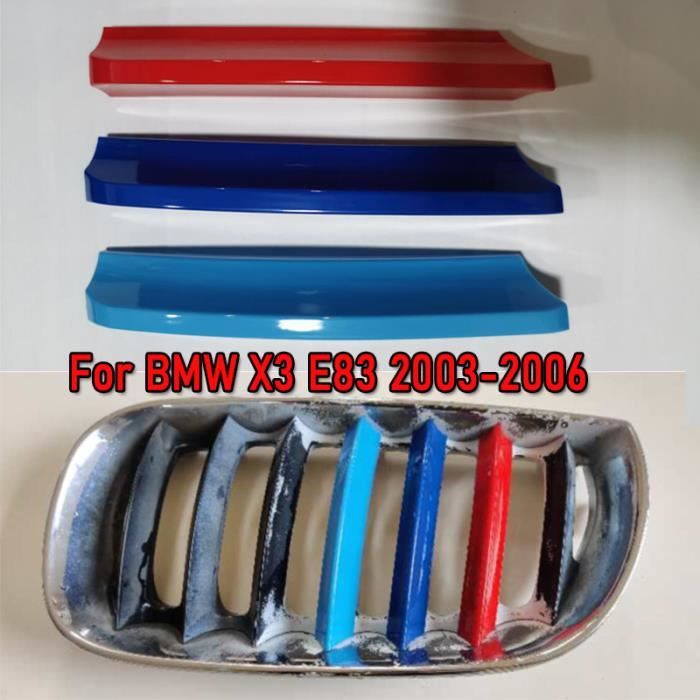 2003-2006 X3 E83 - Garniture de bande de calandre de course de voiture, MAR traité, ABS, BMW Bery E83, Réinit