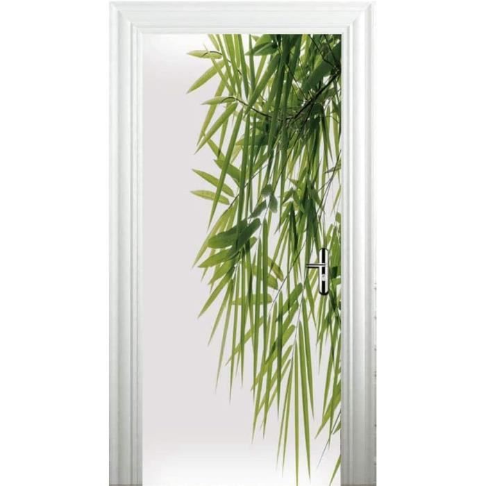 Sticker Porte 3D Trompe L'Oeil Femme 77x200cm - Autocollant Mural Imperméable Décoration Intérieure
