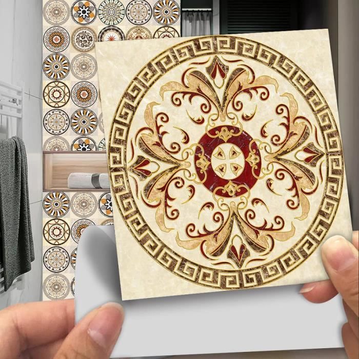 12 Stickers Carreaux Muraux 15x15 Cm - Adhésifs Pour Cuisine, Salle De Bains, Crédence - 11