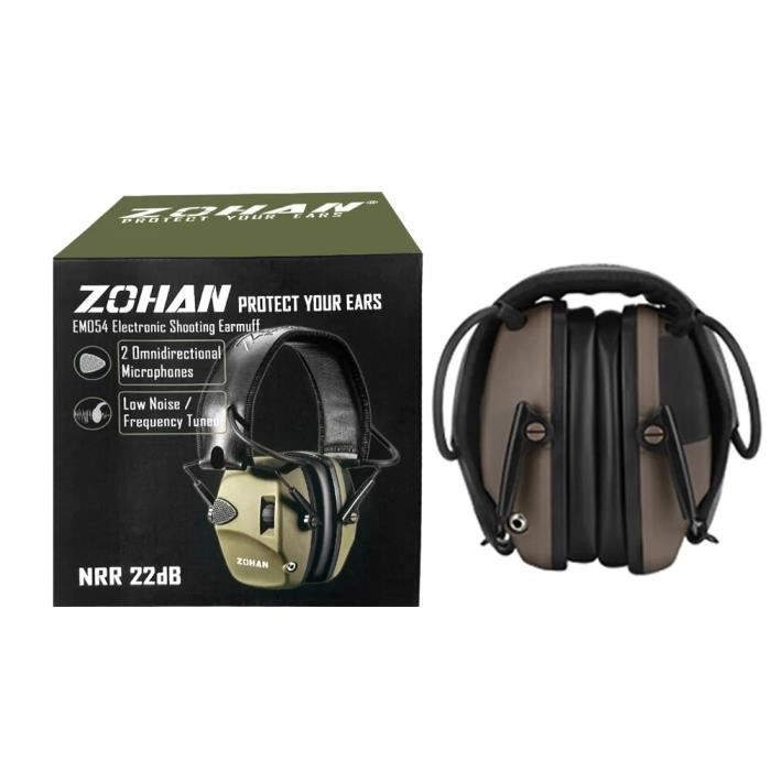 ZOHAN-Cache-oreilles de protection auditive électronique pour femme,casque  anti-bruit pour la chasse- brown box[C] - Cdiscount Bricolage