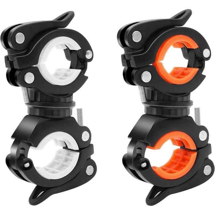 Support Double Pour éclairage De Vélo Rotatif à 360 Degrés, Noir Et
