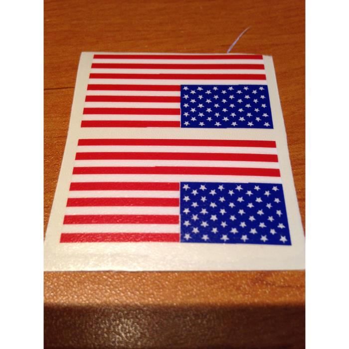 Autocollant Drapeau Américain Métal - Badge Voiture Universel, Neuf