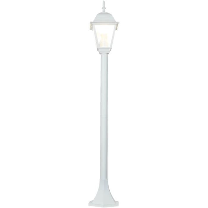 Magnifique lampadaire extérieur Tirol en blanc dans un style