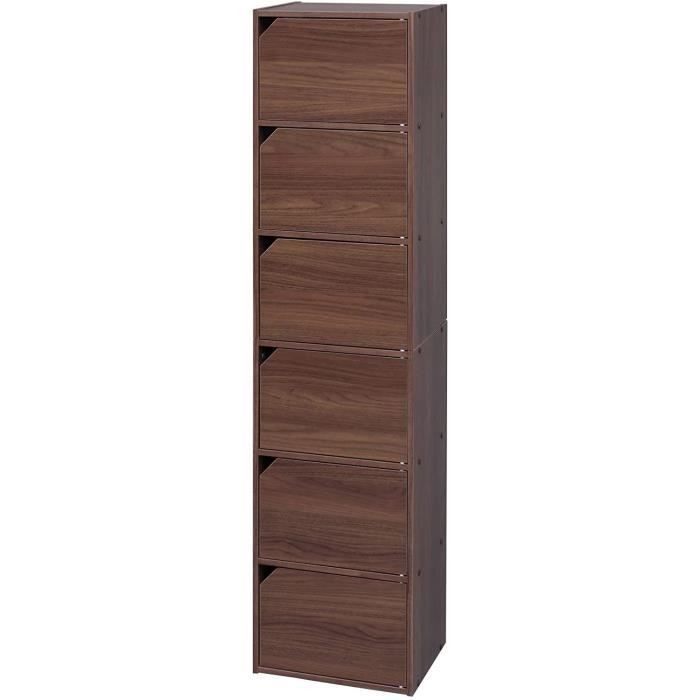 Petit Meuble D'appoint En Bois Massif - 1 Porte, 1 étagère - Fini Chêne/beige