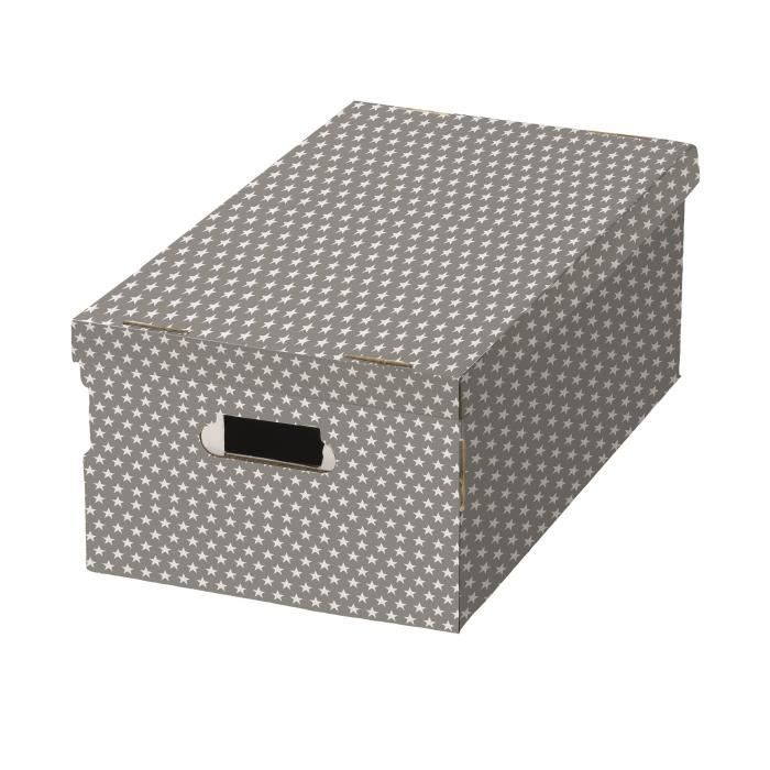 Boite De Rangement Motif Etoile En Carton Ondule 52x29x20cm Lot